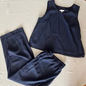 Coldwater Creek "Best Night Out" Set: Top & Bottoms in Navy Blue - Sz 22W